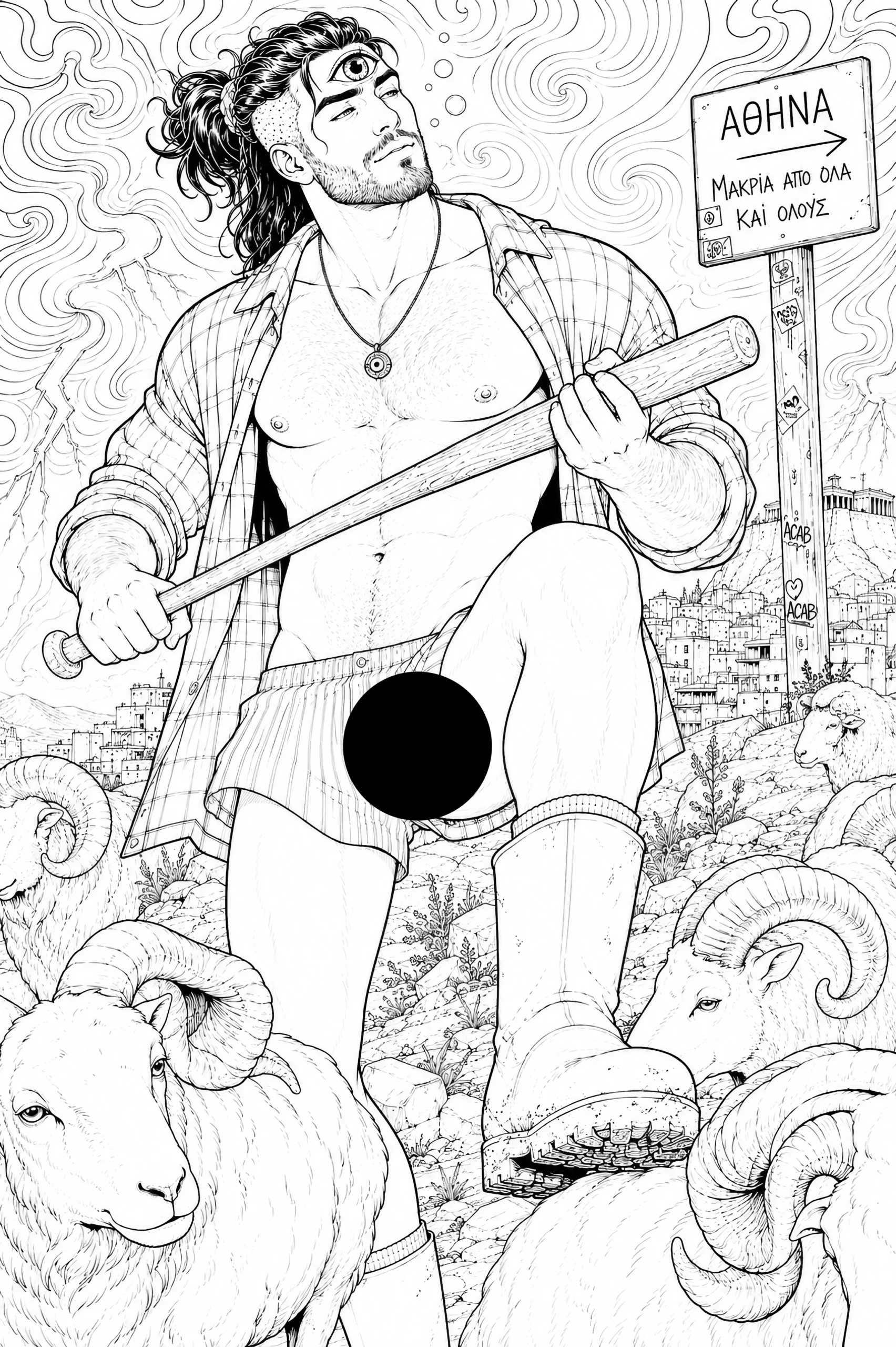 Gay coloring books for adults 18+ featuring beautifully illustrated nude male characters by colouringboys